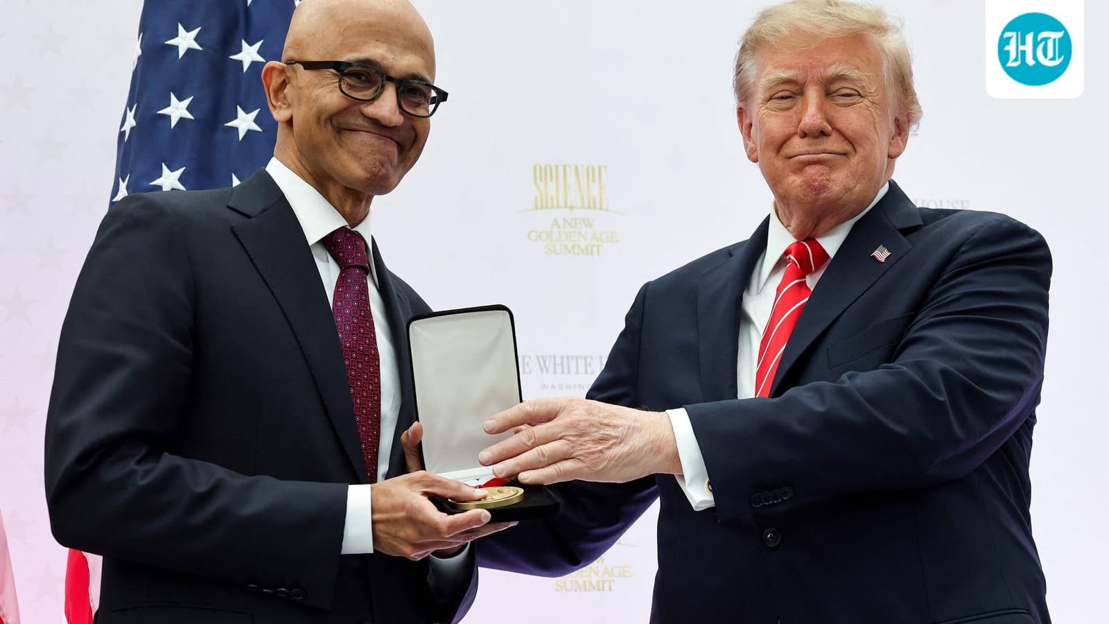 Trump honours Satya Nadella the same day US suspends Microsoft’s green card sponsorship. Indian-origin CEO reacts